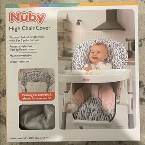 Nuby Black and White High Chair Cover